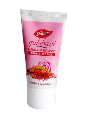 Маска для лица экстрактом розы, с шафраном и куркумой (Dabur Gulabari Saffron and Turmeric Fairness Face Pack) 60 г