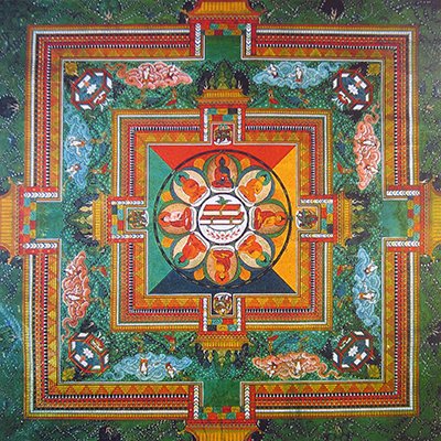 Плакат Мандала Будды Медицины (30 x 30 см)