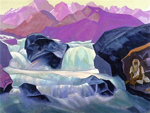 Река в Гималаях. Репродукция B2 (постер)