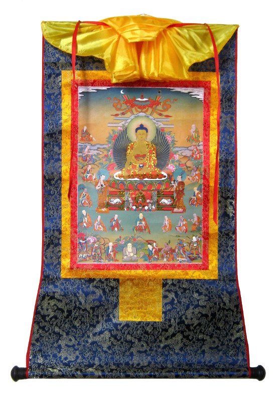 Тханка Будда Шакьямуни (печатная), 57 х 90 см, изображение: 32 х 45 см