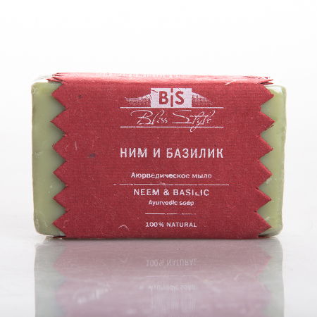 Аюрведическое мыло "Ним и Базилик" (Neem and Basilic Ayurvedic Soap)