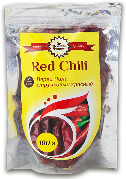 Перец чили стручковый красный, 100 г