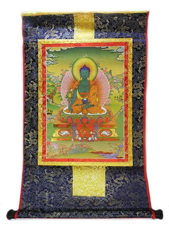 Тханка Будда Медицины (печатная), 54 х 83 см, изображение: 30,5 х 44 см