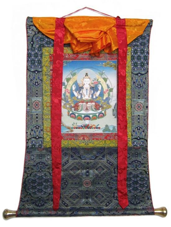 Тханка Авалокитешвара (печатная), 50 х 73 см, изображение: 22 х 27 см