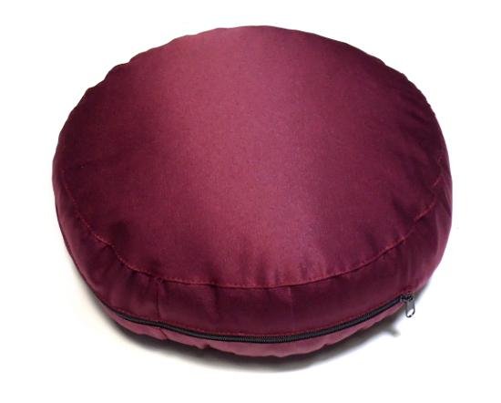 Подушка для медитации вьетнамская круглая (бордовая). 