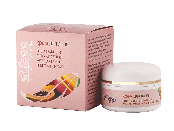 Крем для лица Herbals AASHA питательный с фруктовыми экстрактами и витамином Е (discounted)