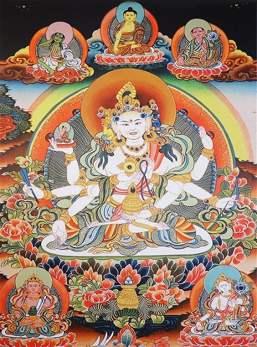 Плакат Ушнишавиджая в окружении божеств (30 x 40 см)