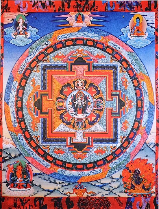 Постер Мандала Авалокитешвары (30 x 37 см). 