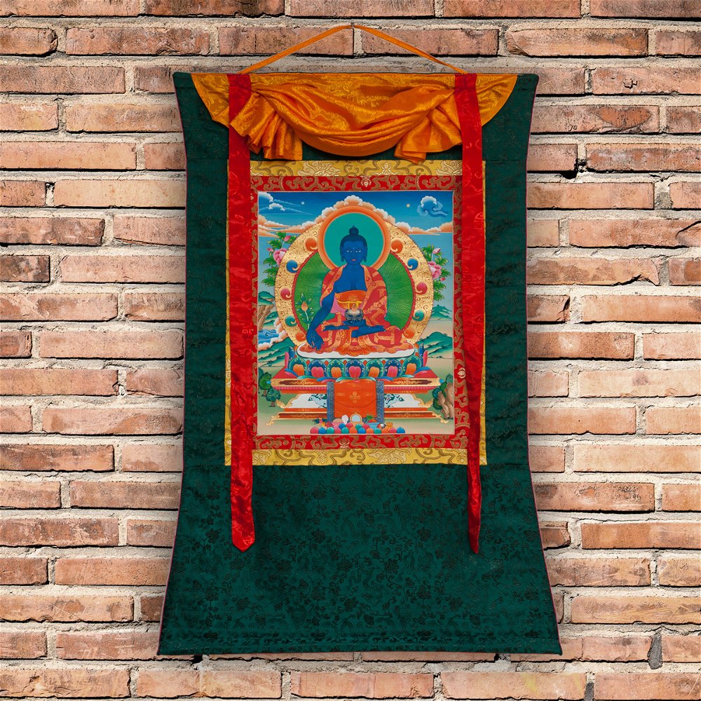Тханка Будда Медицины (72 x 108 см)