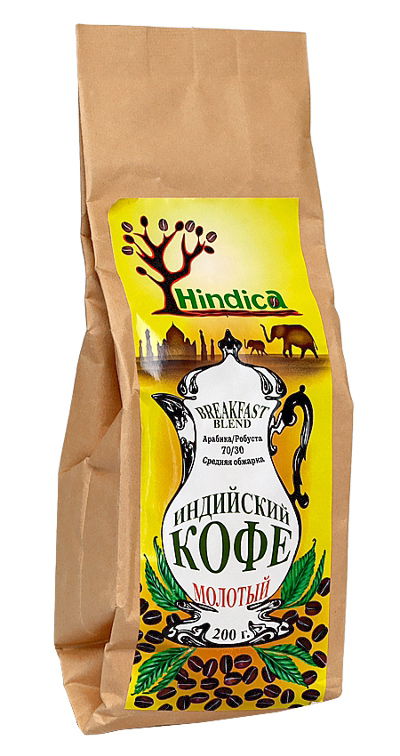 Индийский кофе молотый Breakfast Blend, 200 г