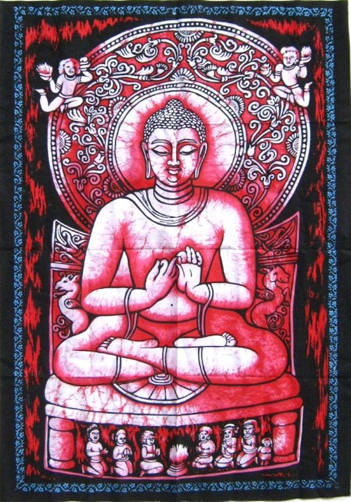 Панно "Будда" (красное, 77 х 109 см)
