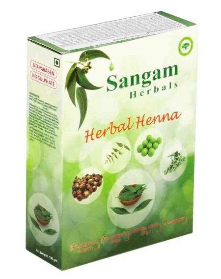 Купить Хна с добавками трав Sangam Herbals (100 г) в интернет-магазине #store#