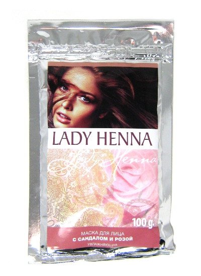 Купить Маска для лица с Сандалом и Розой увлажняющая Lady Henna (уценка) в интернет-магазине Ариаварта