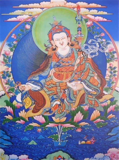 Постер Падмасамбхава (синий фон, 30 x 40 см)
