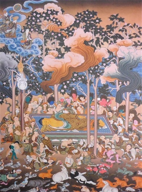 Плакат Паринирвана Будды (30 x 40 см)