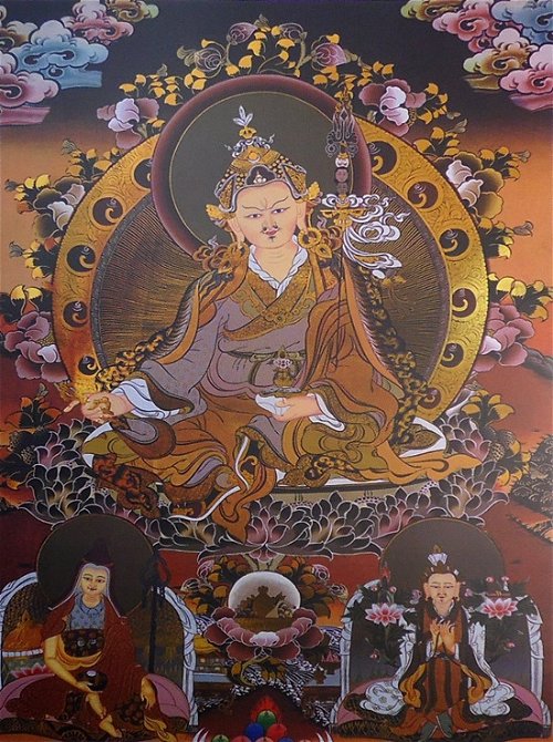 Постер Падмасамбхава (желто-коричневый фон, 30 x 40 см)