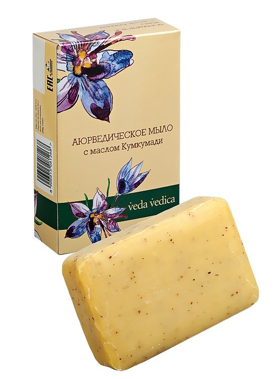 Купить Аюрведическое мыло с маслом Кумкумади Veda Vedica (уценка) в интернет-магазине Ариаварта
