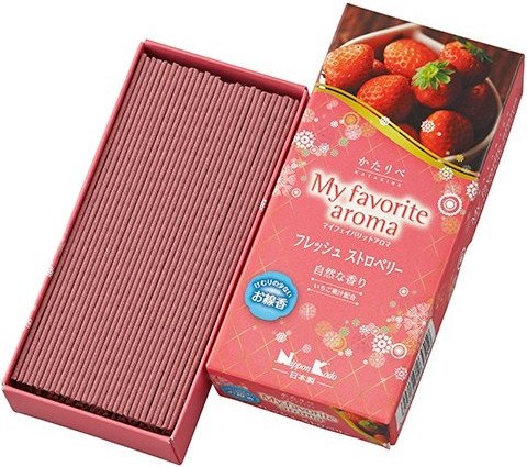 Купить Благовоние Kataribe My Favorite Aroma Strawberry (клубника), 200 палочек по 14 см в интернет-магазине Ариаварта