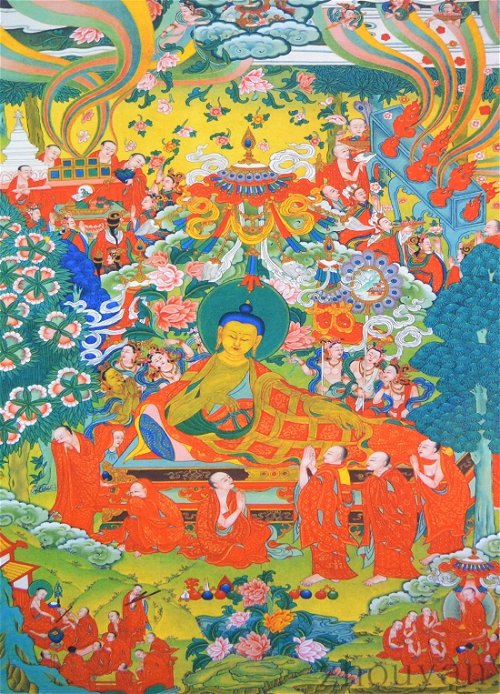 Постер Будда Шакьямуни уходит в паринирвану (30 x 40 см)