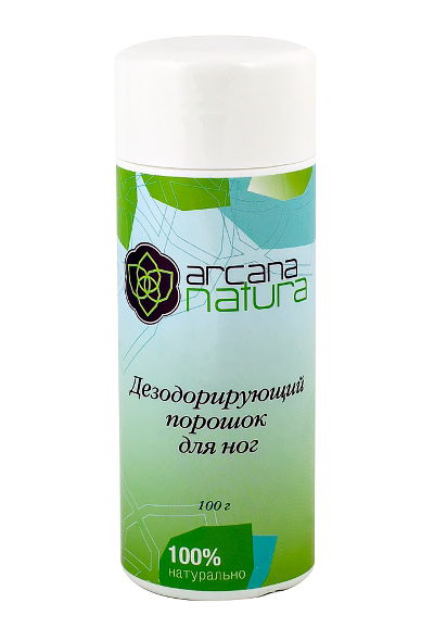 Дезодорирующий порошок для ног Arcana Natura, 100 г