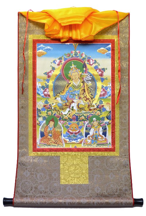 Тханка Гуру Падмасамбхава (печатная, тханка 51 х 82 см, изображение 32 х 45 см)
