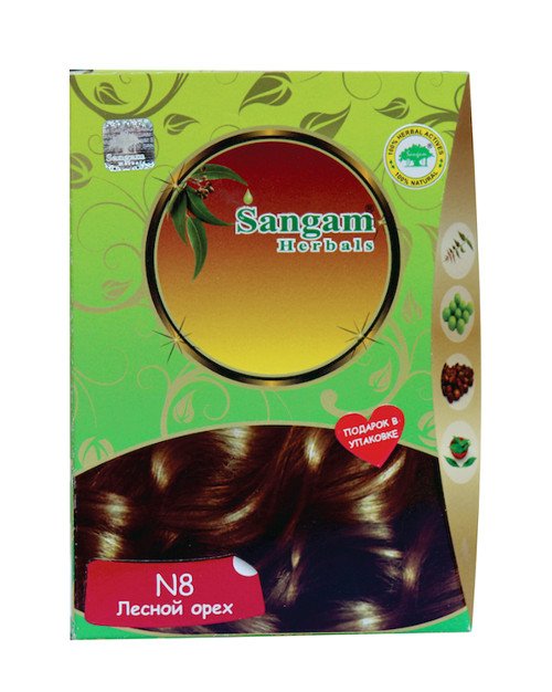 Краска для волос Лесной орех (N8, Золотисто-коричневый)