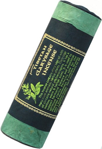 Благовоние Tibetan Clarysage Incense / шалфей, 30 палочек по 11 см