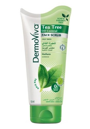 Скраб для лица с Маслом чайного дерева для жирной кожи DermoViva (150 мл)