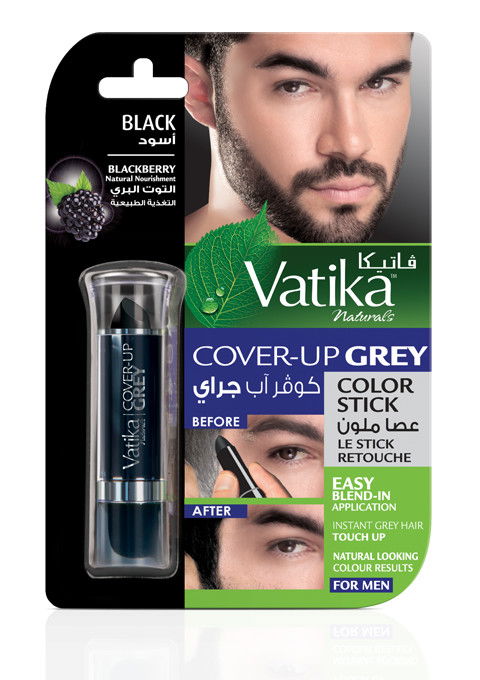 Краска для волос (Карандаш) Vatika Naturals Cover-Up Grey Colour Stick — Black for Men (черная) 4 г