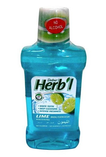 Ополаскиватель полости рта Dabur Herb'l Lime (Лайм) — отбеливающий (250 мл)