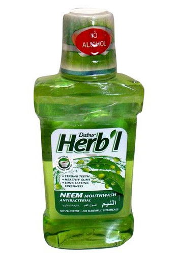 Ополаскиватель полости рта Dabur Herb'l Neem (Ним) — антибактериальный (250 мл)