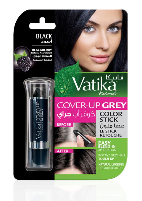 Краска для волос (Карандаш) Vatika Naturals Cover-Up Grey Colour Stick — Black for Women (черная) 4 г