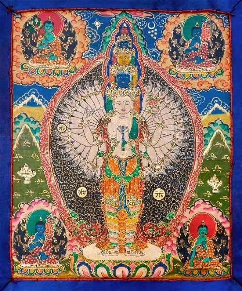 Постер Авалокитешвара Тысячерукий (Сахасрабхуджа) (30 x 36 см)