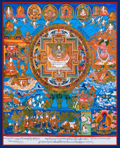 Постер Мандала в окружении божеств (30 x 37 см)