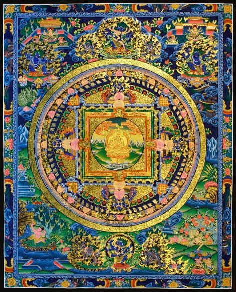 Плакат Мандала синеватая (30 x 37 см)