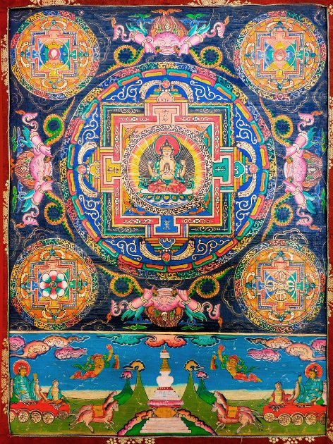 Плакат Мандала Авалокитешвары (30 x 40 см)