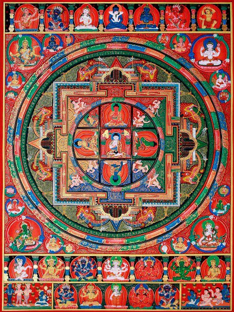 Плакат Мандала божеств (30 x 40 см)