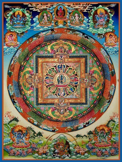 Плакат Мандала Будды Медицины (30 x 40 см)