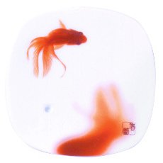 Подставка под благовония керамическая Goldfish (золотая рыбка), 8 x 8 см, золотая рыбка