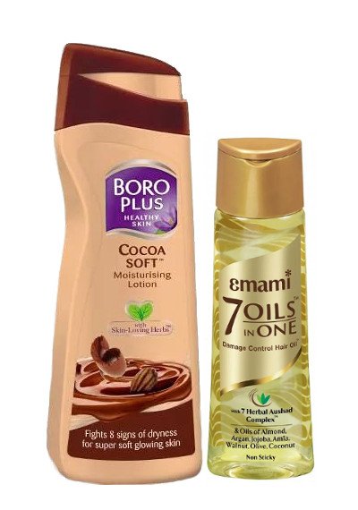 Купить Увлажняющий лосьон Cocoa Soft Боро Плюс (100 мл) + масло для волос 7 Oils (50 мл) в интернет-магазине Ариаварта
