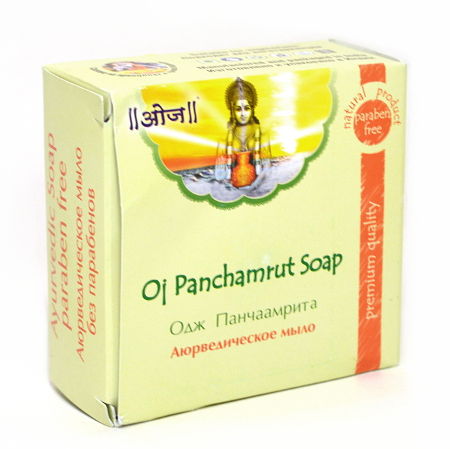 Мыло аюрведическое Панчаамрита Oj Panchamrut Soap (квадратная упаковка, 100 г)