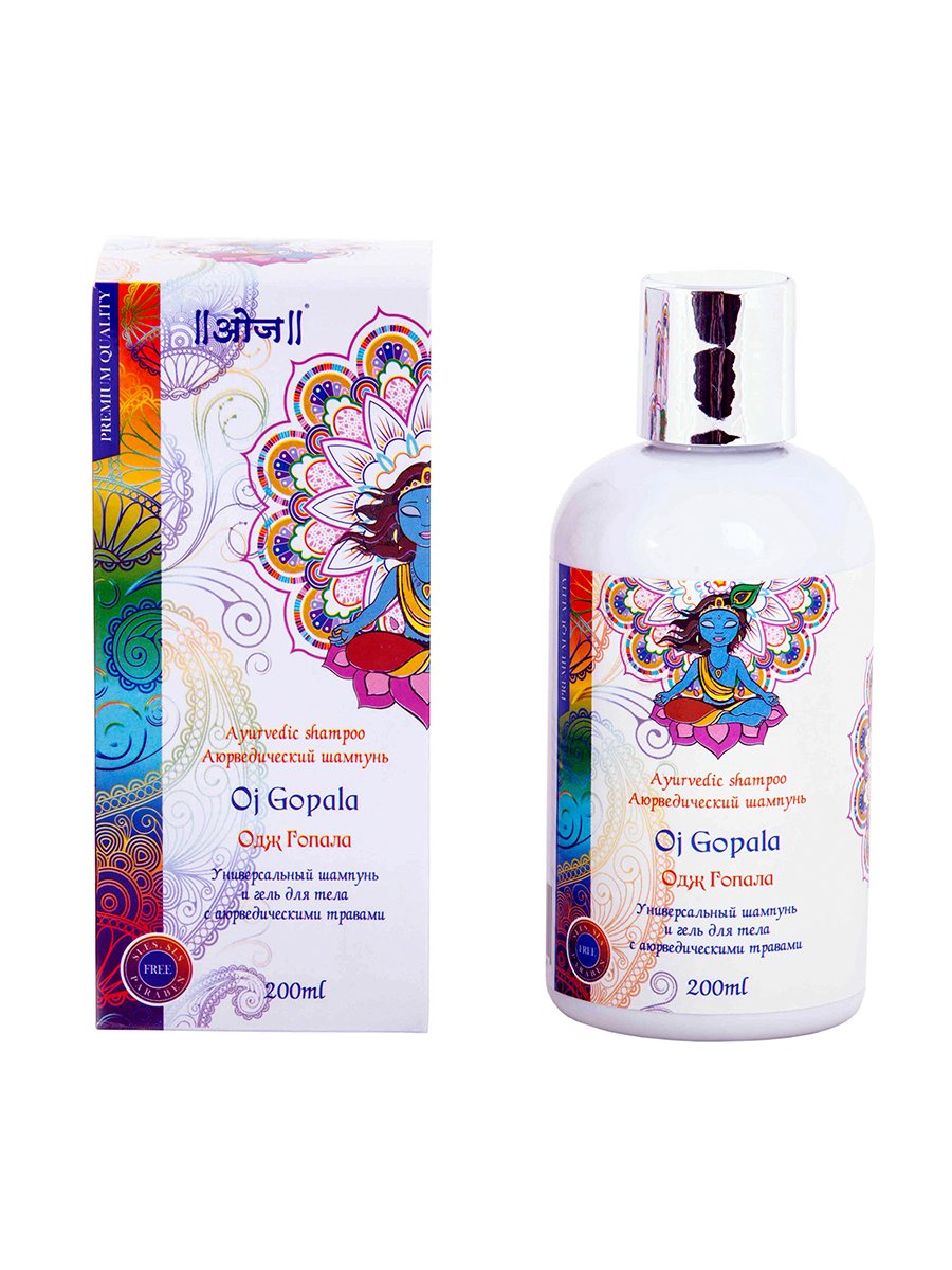 Купить Аюрведический шампунь и гель для тела Одж Гопала (Oj Gopala Shampoo) 200 мл в интернет-магазине #store#