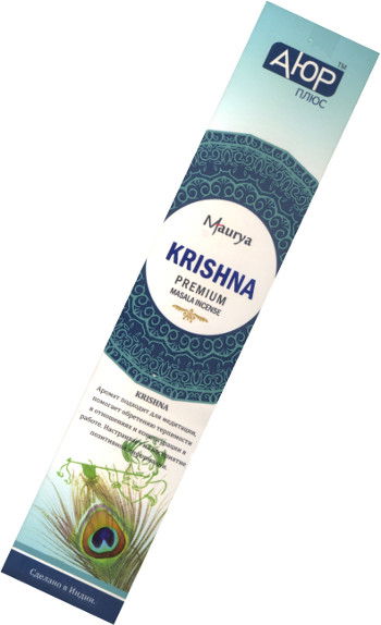 Благовоние "Krishna" Ayur Plus (Кришна), 12 палочек по 23 см