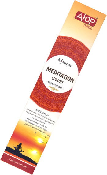 Благовоние "Meditation" Ayur Plus (Медитация), 12 палочек по 23 см