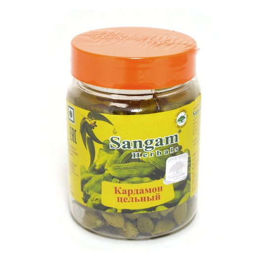 Кардамон зеленый цельный Sangam Herbals (50 г). 