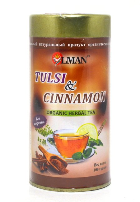 Купить OLMAN organic Herbal tea Tulsi and Cinamon (Чай Тулси с Корицей) 100 г в интернет-магазине Ариаварта