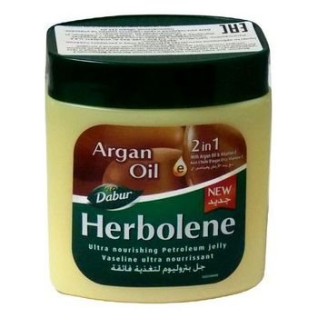 Вазелин косметический Dabur Herbolene с маслом Арганы и витамином Е (смягчающий и увлажняющий) 225 мл