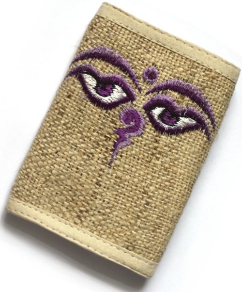 Кошелёк с фиолетовыми глазами Будды, 12,5 x 22,5 см