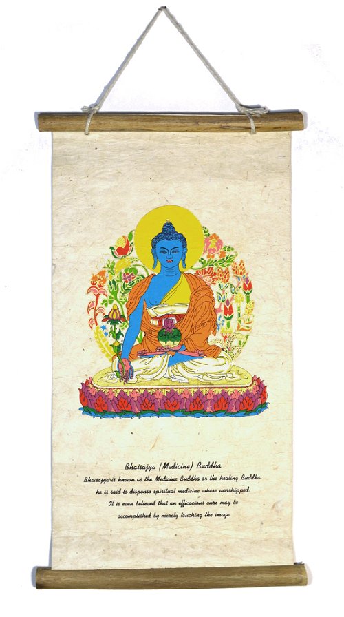 Свиток из бумаги локта с Буддой Медицины