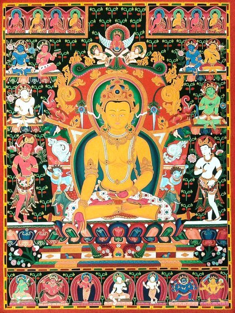 Плакат Тханка Будда Ратнасамбхава (30 х 40 см)